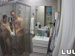 kareflore and abbadon shower intimately for their reality fans
