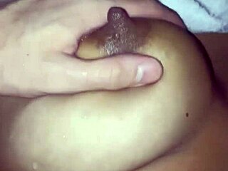brunette latina wife milked from big natural tits