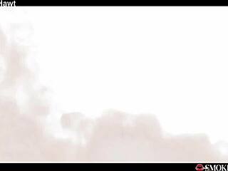 Japanese girl ferally sucks cock while smoking hot!