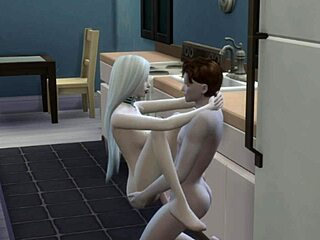 cum covered vampire slut fucks cock deepthroat all night