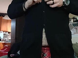 chubby crossdresser shakes big ass in thong cfnm tease
