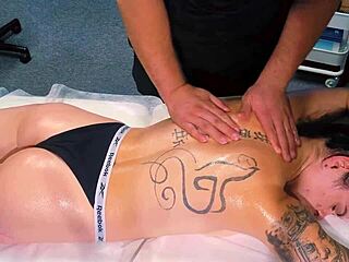 Tattoo Girl Demands Intense Fuck From Male Masseur During Massage
