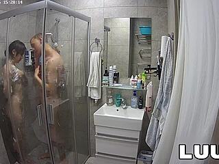 kareflore and abbadon shower intimately for their reality fans