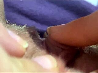 rubbing my huge clit to explosive orgasm waves