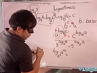asian teacher's erotic math exponents explode on student ass!