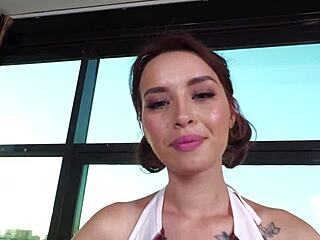 Skinny Karolina Geiman Sucks Swallows Cum Mouth