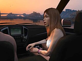 franklin hooks up with sexy car prostitute in gta 5 game
