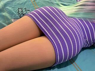 Curvy Fuck Doll Loses Anal Virginity in Purple Miniskirt