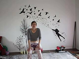 cute european milf wife yoga bends showing natural tits big ass fetish