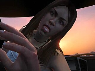 franklin hooks up with sexy car prostitute in gta 5 game