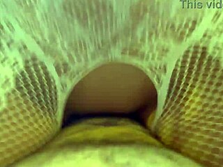 morning blowjob leads to fishnet cowgirl ride