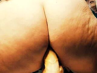 Watch this milf squirt solo with huge anal toys gaping wide?