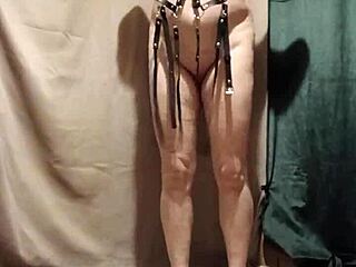french slave's hidden harness self-bondage surrender revealed