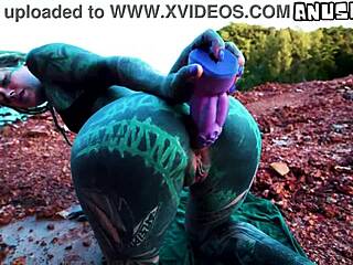 anal dildo teases gaping asshole to piss desperation