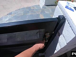 damn lila love, paying handyman with tight pussy doggystyle creampie