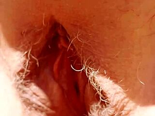 My mature aunt's hairy pussy gapes wide, legs spread so close you smell her juicy beaver