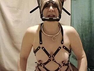 french slave's hidden harness self-bondage surrender revealed