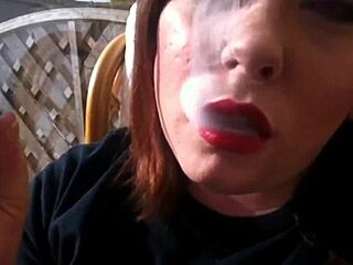 sexy bbw tina snua smokes cig with deep inhales and exhales 🔥💨
