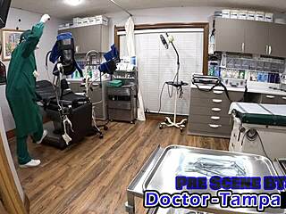 Hey Brookly, Dr. Tampa's fucking your shaved pussy doggystyle backstage!