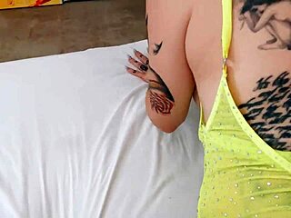 Fully Tattooed Milf Alien Pussy Takes Hardcore Facial Fuck!
