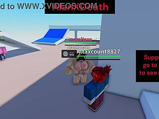this roblox fighting game turns into public pussy riding action outdoors