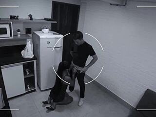 brazilian housewife pays delivery with hot creampie fuck in kitchen