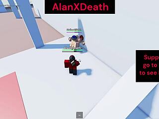 this roblox fighting game turns into public pussy riding action outdoors