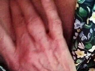 naughty housewife orgasms quietly during homemade mummification dare