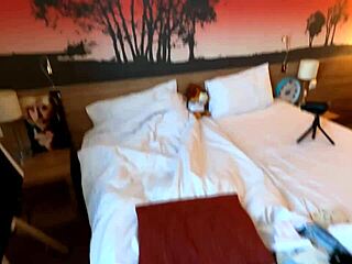 huge tits big ass horny latina teases in miniskirt and panties before hotel fuck