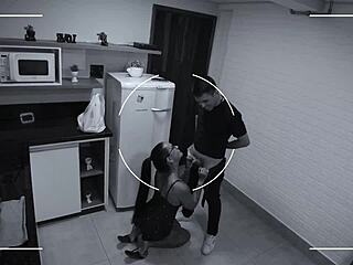 brazilian housewife pays delivery with hot creampie fuck in kitchen