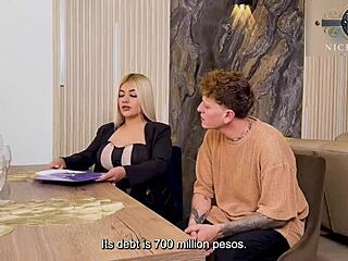 curvy real estate agent tempts client during private tour
