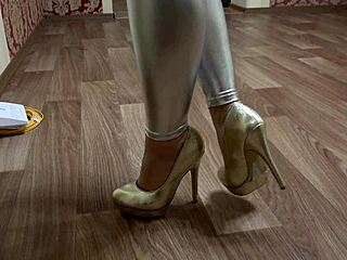 A Gorgeous Milf's Big Ass And Sexy Legs In Pantyhose Fishnets And Leggings Foot Fetish