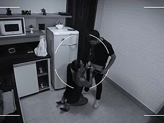 brazilian housewife pays delivery with hot creampie fuck in kitchen