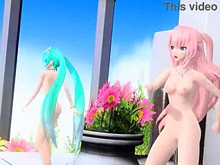 Hatsune Miku Luka nude dancehall mod boobs jiggle?