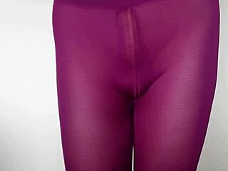 Misr4 CUMS on burgundy LEGGINGS - Update 4 May 09
