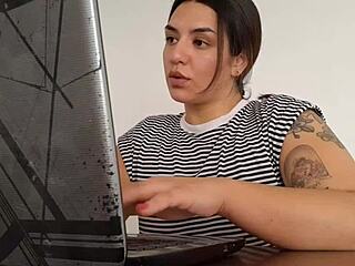 Carla farts casually while at work