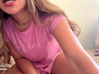 pretty latina teen bends over masturbating with dildo joi