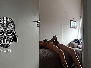 hidden cam catches him sniffing blonde's sweaty gym panties before jerking his big cock wildly