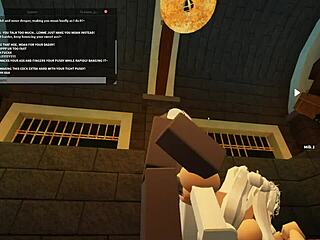 Roblox slut bent over taking rough anal assfucking doggystyle with deepthroat and wet shaking ass.