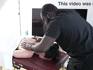 American BBC masseuse pounds Aussie milf pussy creampie finish