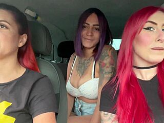 redhead strolls through wild woods casually