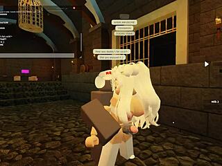 Roblox slut bent over taking rough anal assfucking doggystyle with deepthroat and wet shaking ass.