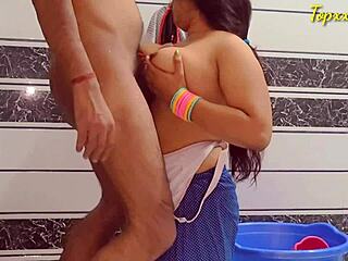 Desi Bhabhi's Painful Bathroom Pounding Ignites Fire