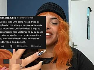 Gordinha reads soft blowjob video comments in interactive casting
