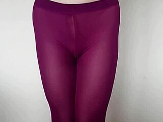 Misr4 CUMS on burgundy LEGGINGS - Update 4 May 09