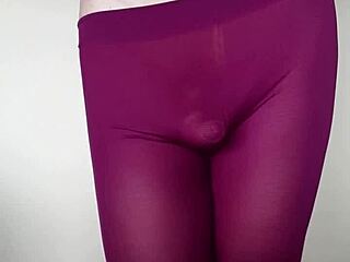 Misr4 CUMS on burgundy LEGGINGS - Update 4 May 09