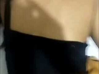 Indonesian college babe sneaks in for big cock ride!