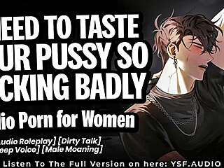 your hung roommate dirties talks while licking pussy till you cum moaning
