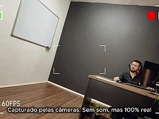 secretary kneels sucking boss after board writing