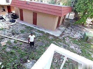 Jasmine Sucks Big Black Cock Outdoors Miami
